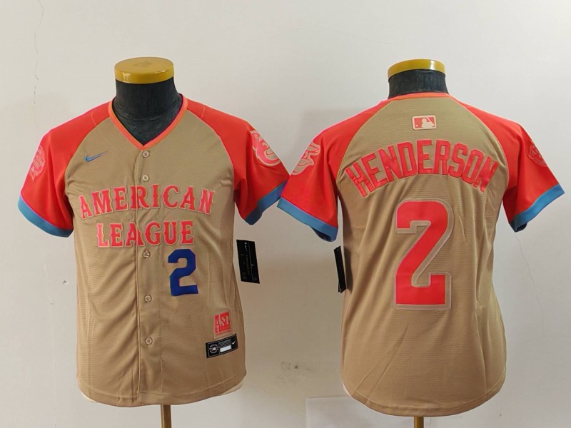 Youth American League #2 Gunnar Henderson Cream 2024 All-Star Limited Stitched Jersey 1