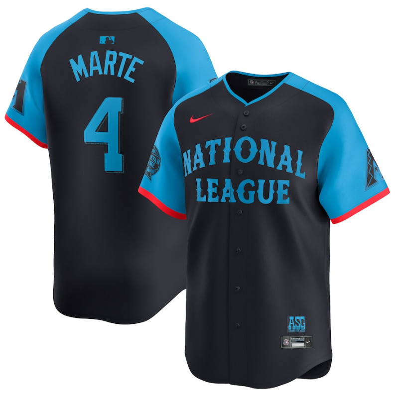 Youth National League #4 Ketel Marte Navy 2024 All-Star Limited Stitched Baseball Jersey