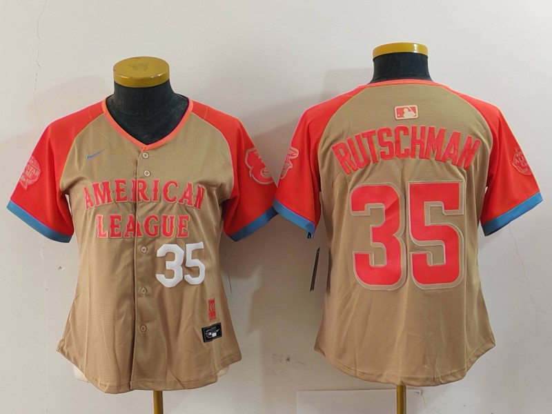 Women's American League #35 Adley Rutschman Cream 2024 All-Star Limited Stitched Jersey 7