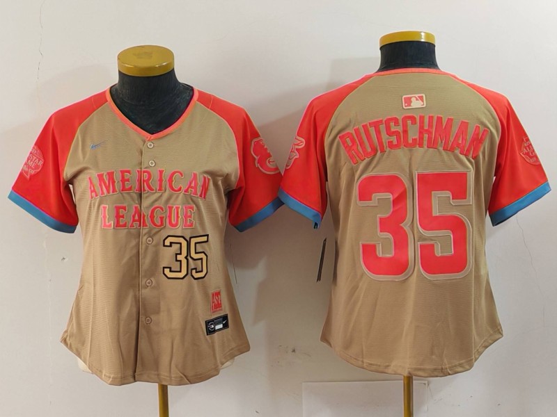 Women's American League #35 Adley Rutschman Cream 2024 All-Star Limited Stitched Jersey 6