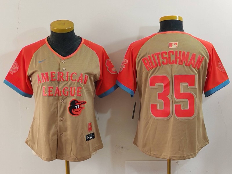 Women's American League #35 Adley Rutschman Cream 2024 All-Star Limited Stitched Jersey 5