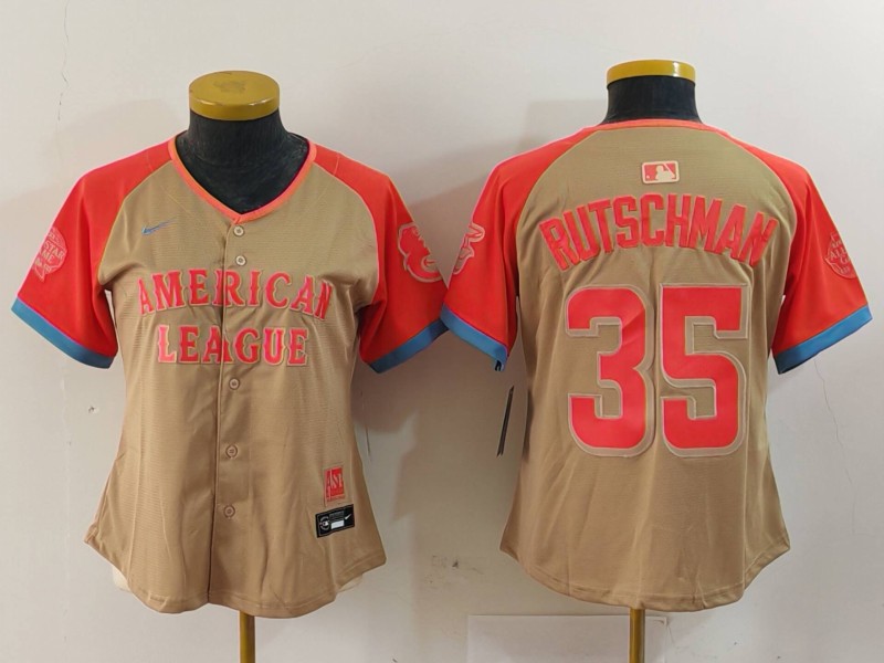 Women's American League #35 Adley Rutschman Cream 2024 All-Star Limited Stitched Jersey 2