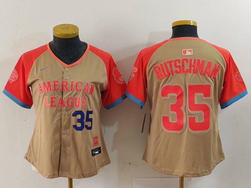 Women's American League #35 Adley Rutschman Cream 2024 All-Star Limited Stitched Jersey