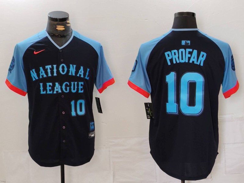 Men's National League #10 Jurickson Profar Navy 2024 All-Star Limited Stitched Baseball Jersey 5