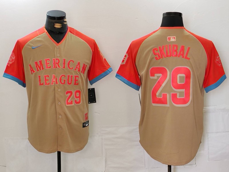 Men's American League #29 Tarik Skubal Cream 2024 All-Star Limited Stitched Baseball Jersey 3