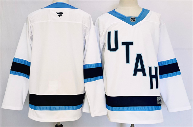 Men's Utah Hockey Club Blank White Stitched Jersey