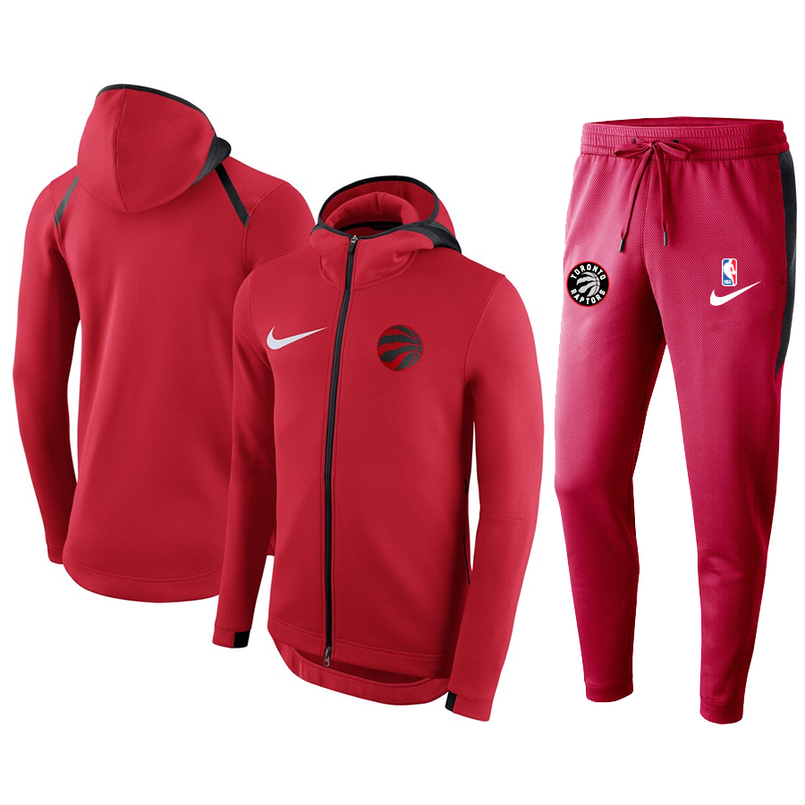 Men's Toronto Raptors Red Warmup Hoodiesuit