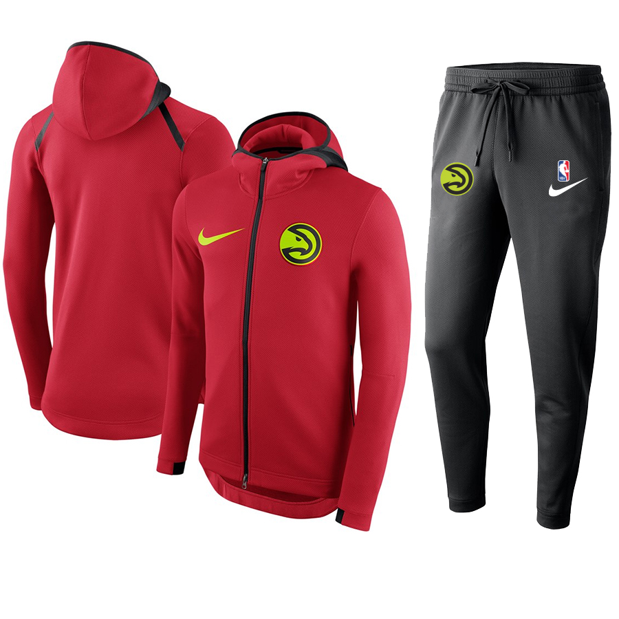 Men's Atlanta Hawks Red Warmup Hoodiesuit