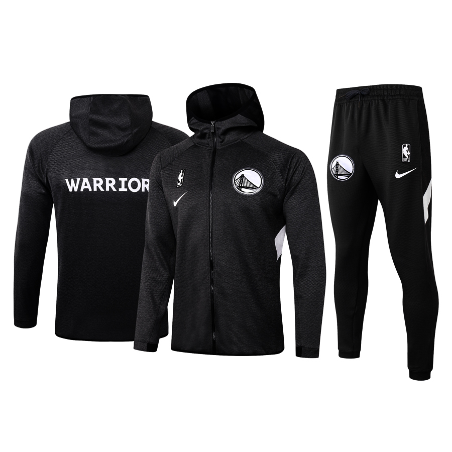 Men's Golden State Warriors Black Warmup Hoodiesuit 3