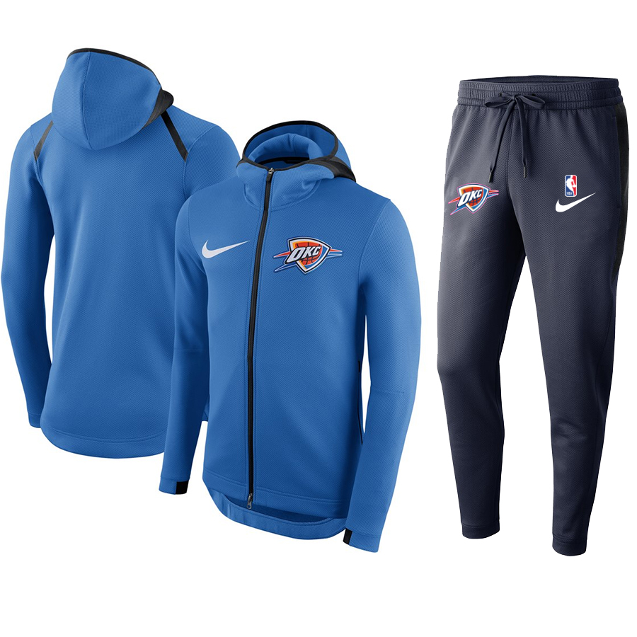 Men's Oklahoma City Thunder Blue Warmup Hoodiesuit