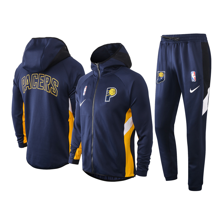 Men's Indiana Pacers Navy Warmup Hoodiesuit 8