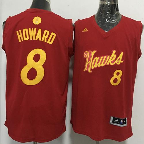 Hawks #8 Dwight Howard Red 2016-2017 Christmas Day Stitched NBA Jersey