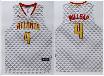 Atlanta Hawks #4 Paul Millsap White Swingman Stitched NBA Jersey