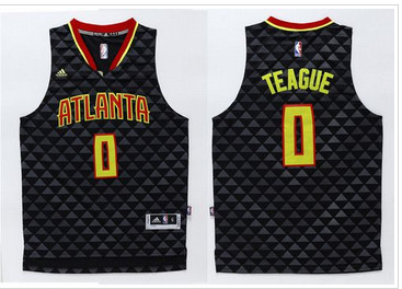 Atlanta Hawks #0 Jeff Teague Black Swingman Stitched NBA Jersey