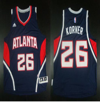 Revolution 30 Atlanta Hawks #26 Kyle Korver Blue Stitched NBA Jersey