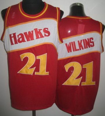 Atlanta Hawks 21 Dominique Wilkins Red Revolution 30 NBA Jerseys