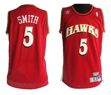 Mitchell and Ness Atlanta Hawks #5 Josh Smith Soul Swingman Stitched Red Jersey hkl