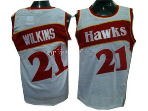 Atlanta Hawks 21 Dominique Wilkins White Soul Swingman Home Basketball Jersey