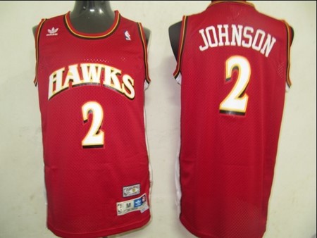 Atlanta Hawks 2 Johnson Red Jerseys