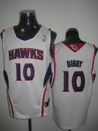 Atlanta Hawks 10 BIBBY white jerseys