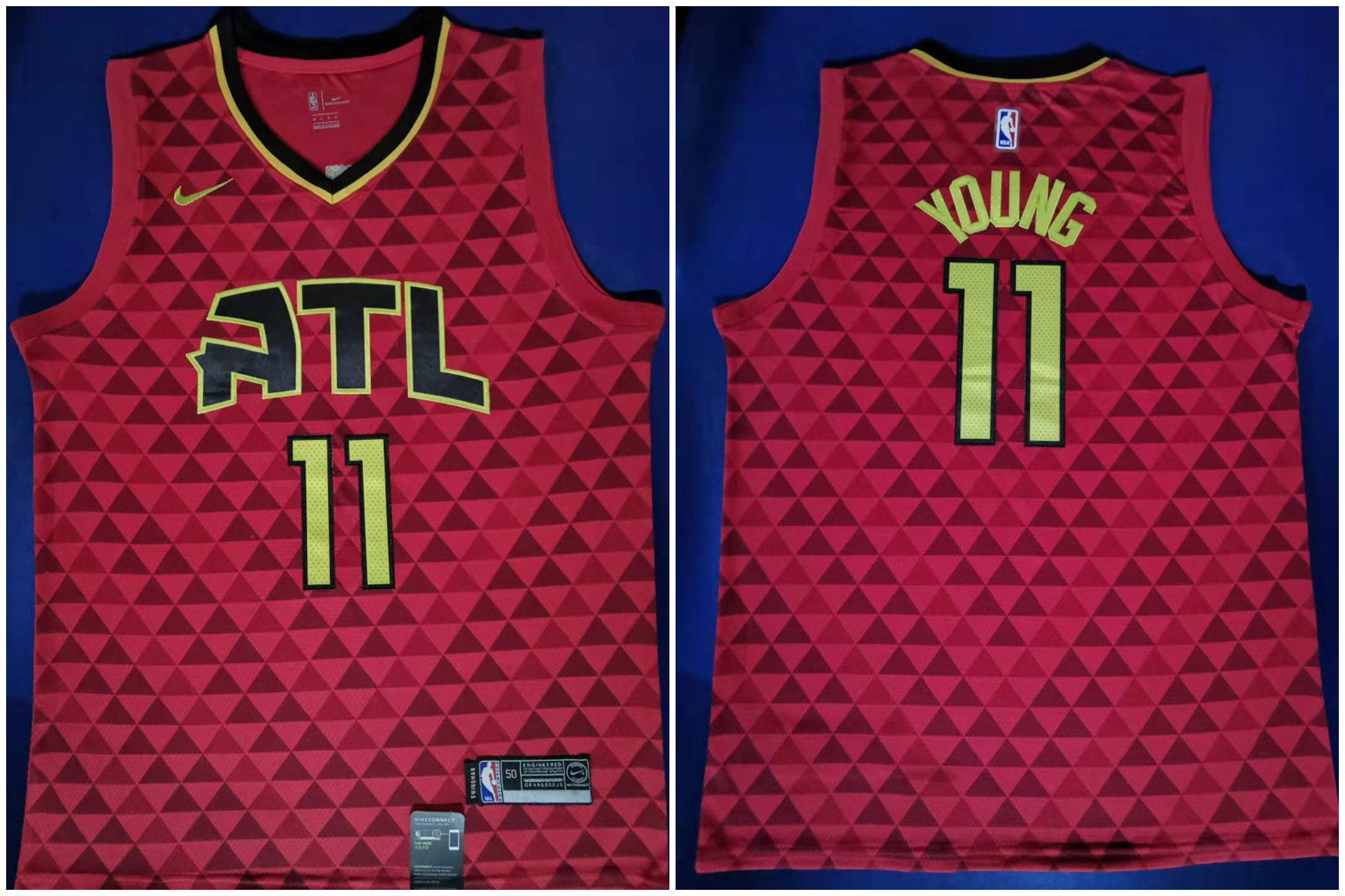 Hawks 11 Trae Young Red Nike Swingman Jersey