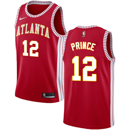 Nike Hawks #12 Taurean Prince Red NBA Swingman Statement Edition Jersey