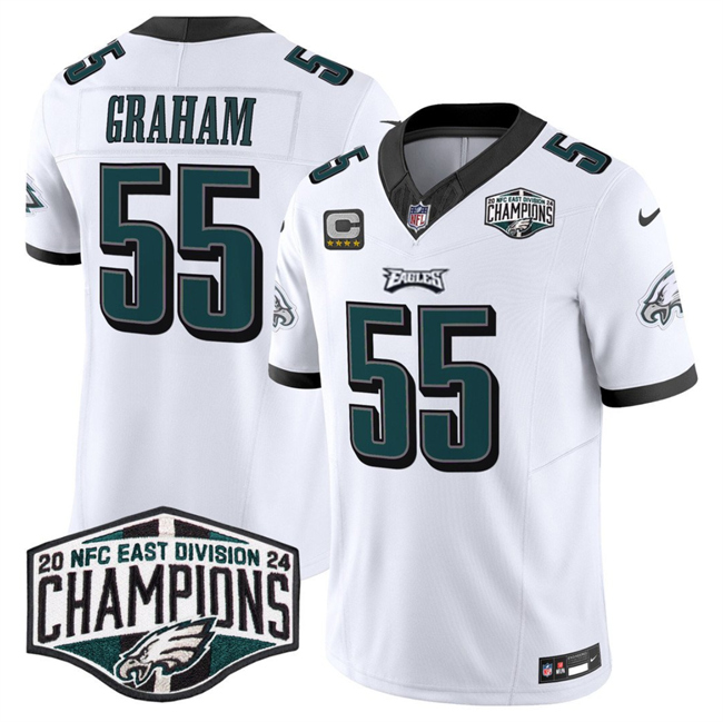 Men's Philadelphia Eagles #55 Brandon Graham White 2024 NFC East Champions F.U.S.E. Vapor Untouchable Limited Stitched Football Jersey