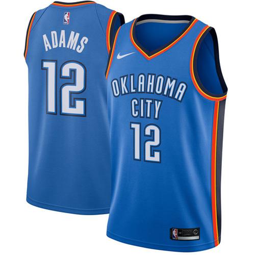 Nike Thunder #12 Steven Adams Blue NBA Swingman Jersey