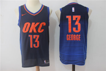 Thunder 13 Paul George Navy Nike Jersey