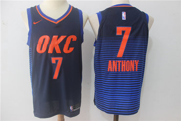 Thunder 7 Carmelo Anthony Blue Nike Jersey