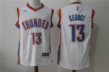 Thunder 13 Paul George White Swingman Jersey