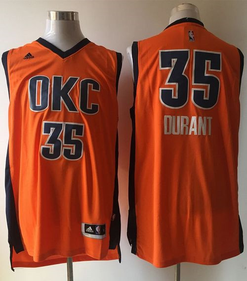 Oklahoma City Thunder #35 Kevin Durant Orange Alternate Stitched NBA Jersey