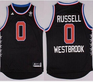 Oklahoma City Thunder #0 Russell Westbrook Black 2015 All Star Stitched NBA Jersey