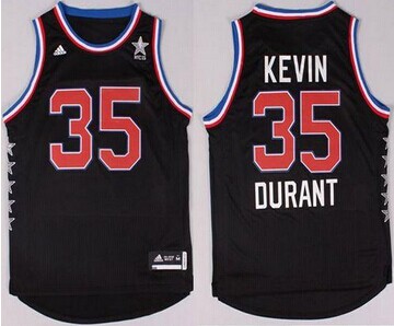 Oklahoma City Thunder #35 Kevin Durant Black 2015 All Star Stitched NBA Jersey