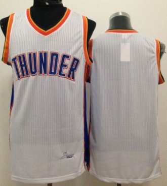 Revolution 30 Oklahoma City Thunder Blank White Stitched NBA Jersey