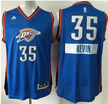 Oklahoma City Thunder #35 Kevin Durant Blue 2014-15 Christmas Day Stitched NBA Jersey