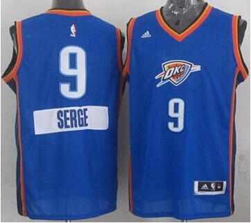 Oklahoma City Thunder #9 Serge Ibaka Blue 2014-15 Christmas Day Stitched NBA Jersey