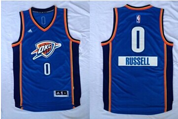 Oklahoma City Thunder #0 Russell Westbrook Blue 2014-15 Christmas Day NBA Jersey