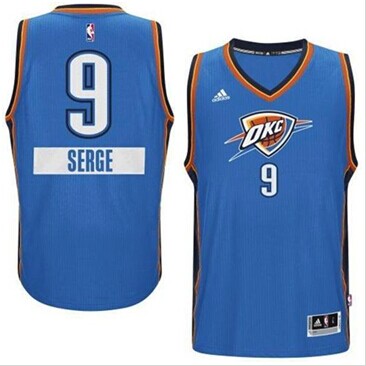 Oklahoma City Thunder #9 Serge Ibaka Blue 2014-15 Christmas Day NBA Jersey