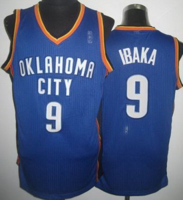 Oklahoma City Thunder #9 Serge Ibaka Blue Revolution 30 NBA Jerseys