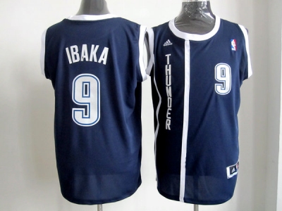 nba oklahoma city thunder #9 ibaka blue jerseys(revolution 30 swingman)