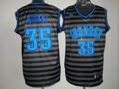 nba oklahoma city thunder #35 durant grey jerseys(black strip)