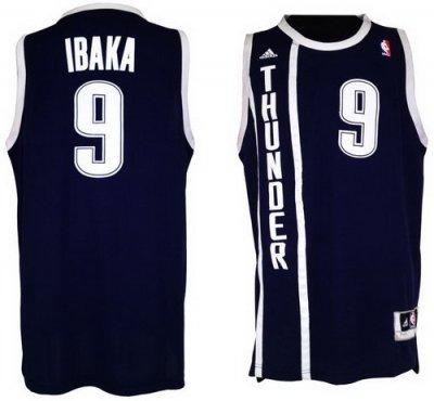 Oklahoma City Thunder #9 Serge Ibaka Blue Revolution 30 Swingman NBA Jerseys