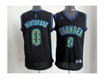 nba oklahoma city thunder #0 westbrook black(camo fashion swingman)