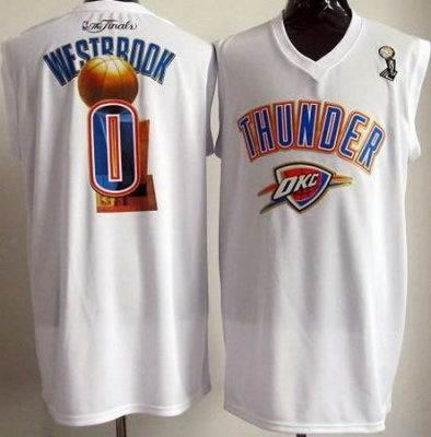 nba oklahoma city thunder #0 westbrook white(champions)