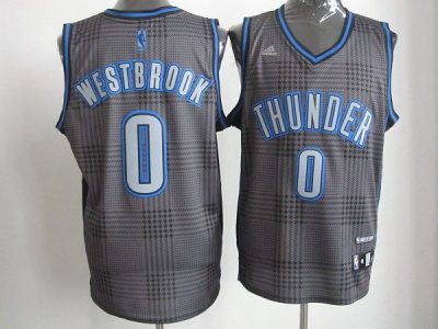 nba oklahoma city thunder #0 westbrook black-grey(2012)