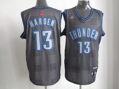 nba oklahoma city thunder #13 harden black-grey(2012)