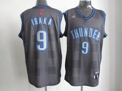 nba oklahoma city thunder #9 ibaka black-grey(2012)