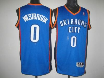 nba oklahoma city thunder #0 westbrook blue(revolution 30)