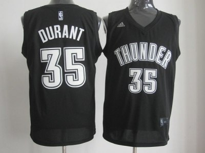 Oklahoma City Thunder #35 durant black(white number)